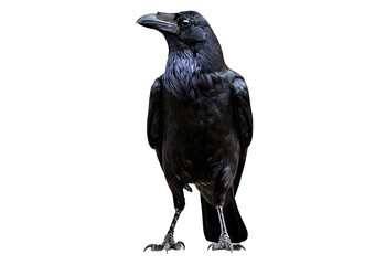 Fototapeta premium Crow black isolated on transparent or white background