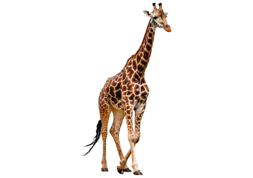 Giraffes isolated on a transparent or white background