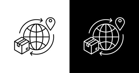 Obraz premium Exporting White Icon Set Design