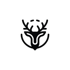 Deer head antler badge emblem