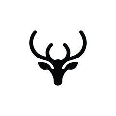 Deer head with antlers animal icon