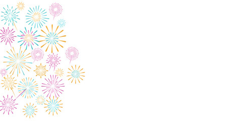 Pastel Firework Display Vector: Diwali Celebration Sparkles, Abstract Starburst Graphic, Light and Festive Background