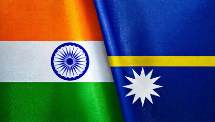インドの国旗とナウルの国旗(India Flag & Nauru flag.)
