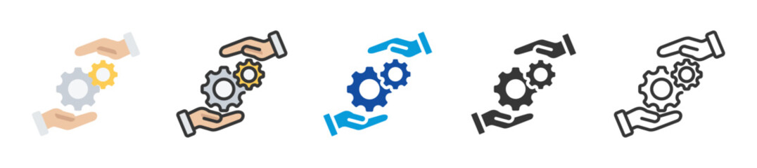 maintenance icon set multi style various collection