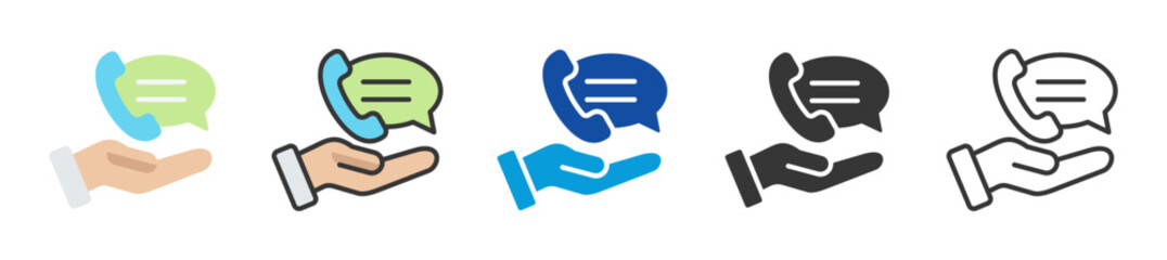 assistance icon set multi style various collection