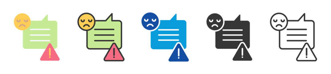 complaint icon set multi style various collection