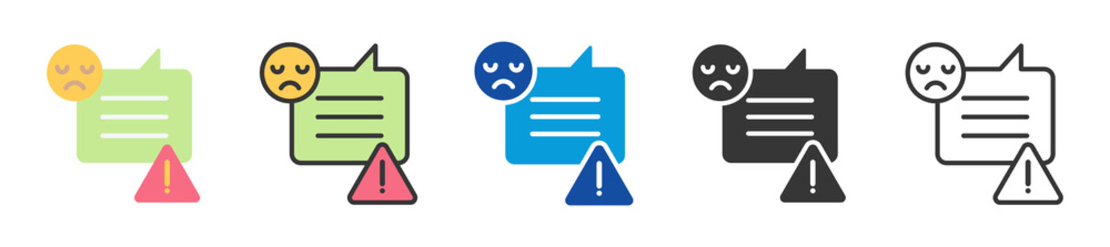 complaint icon set multi style various collection