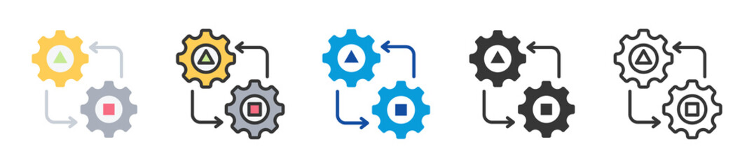 behavior modification icon set multi style various collection