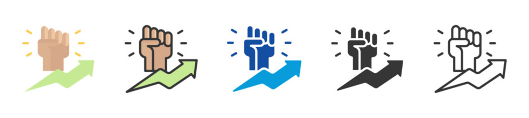 Fototapeta premium motivation icon set multi style various collection