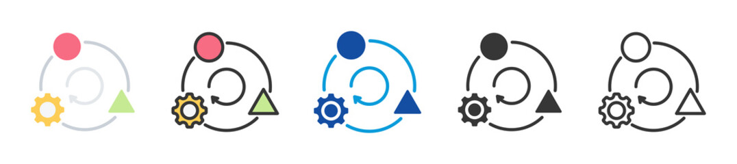 adaptation icon set multi style various collection