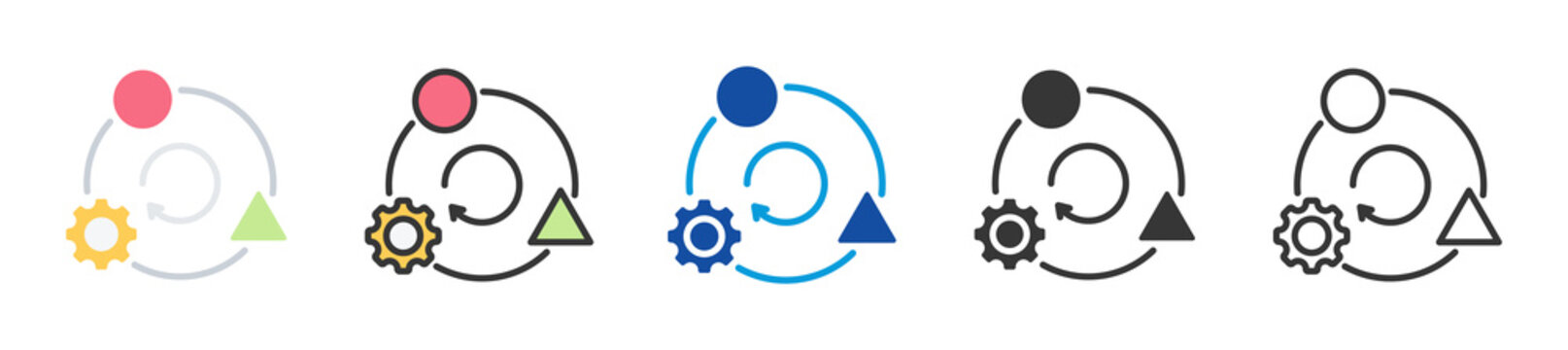 adaptation icon set multi style various collection