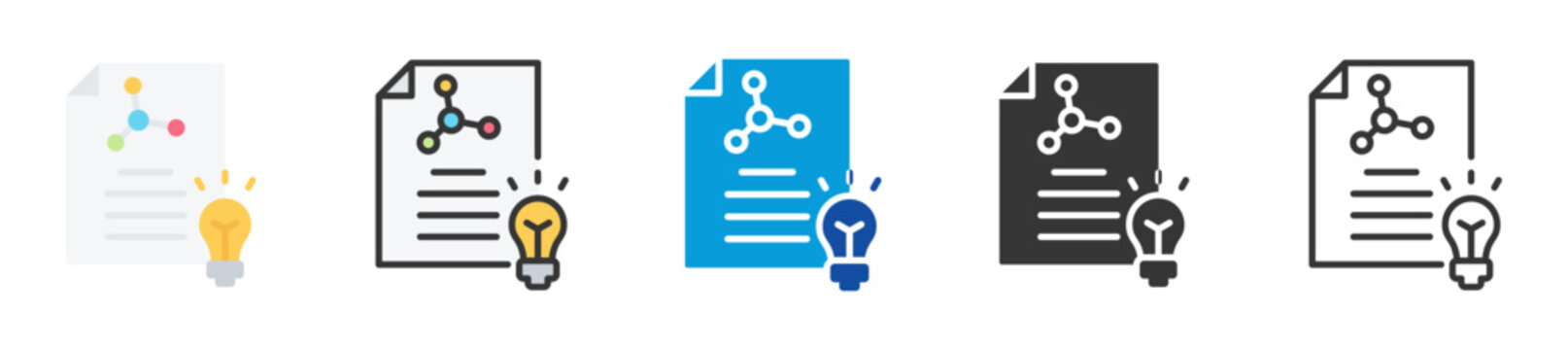 theory icon set multi style various collection