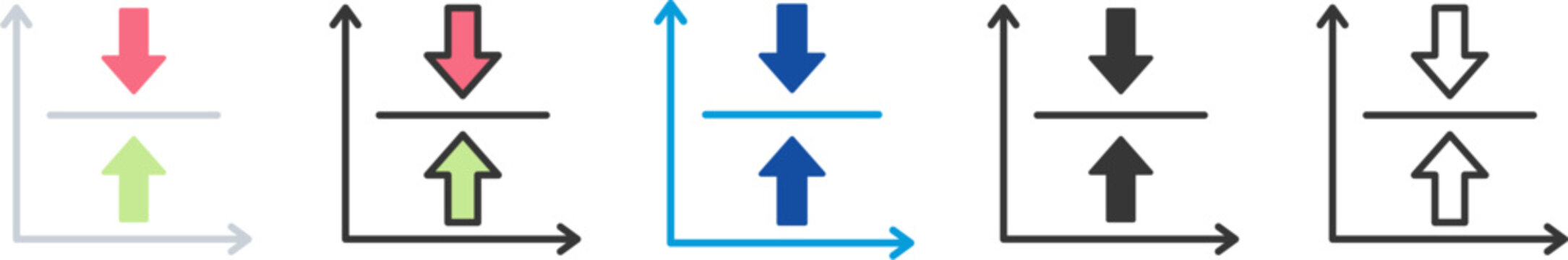 baseline icon set multi style various collection