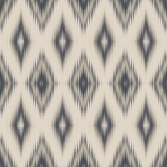 Modern Ikat Autumn Glow: Diamond Gradient Pattern in Orange, Brown, and Beige with Woven Symmetry