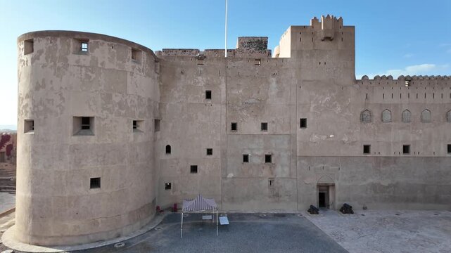 Jabreen Castle is a beautifully restored 17th-century Omani palace known for its painted ceilings and intricate architecture in Oman
