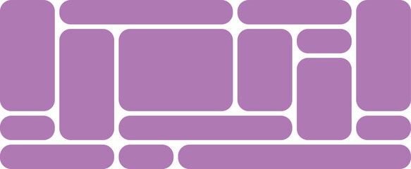 Colorful set of web design vector buttons. Bento grid layout. 