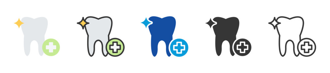 dentistry icon set multi style various collection