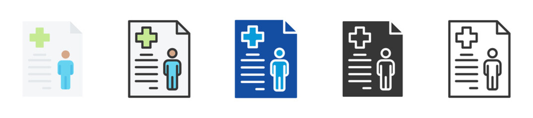 Obraz premium medical informatics icon set multi style various collection