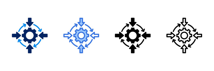 Integration  Icon Set Different Style Collection 