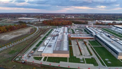 Newly constructed large scale Data center and AI hub neat Columbus, Ohio. - Powered by Adobe