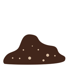 Pile of polluted soil with visible contaminants, representing land degradation and the urgent need for soil remediation in sustainable environmental management.