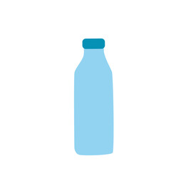 Blue plastic bottle representing marine and land pollution from single-use plastics, urging consumers to adopt reusable alternatives and support eco-packaging.