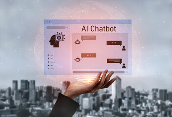 AI chatbot interface facilitates communication, chatbot, and AI interaction for automated user...