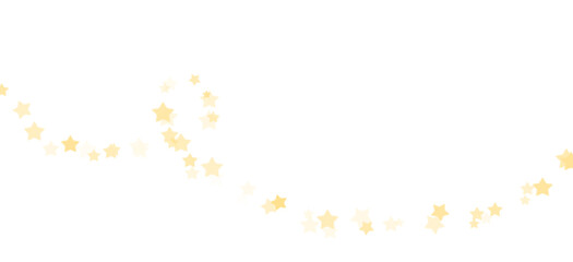 Golden stars garland PNG overlay,  glittering confetti border background transparent backdrop