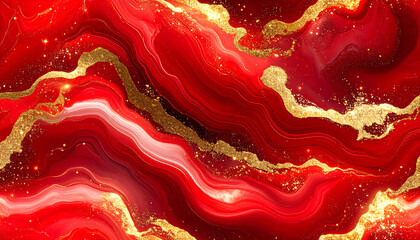 赤 金 キラキラ ラメ マーブル 背景素材