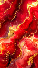 赤 金 キラキラ ラメ マーブル 背景素材