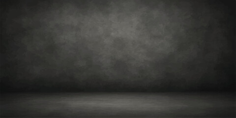 Dark empty concrete grunge wall texture backdrop for vintage design