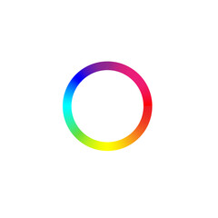 Full Spectrum Rainbow Color Wheel Ring Vibrant Gradient Circle Vector Illustration