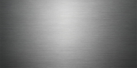 Brushed stainless steel metal texture plate with a shiny silver surface pattern and metallic reflection