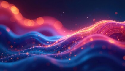 Obraz premium Abstract glowing wave, dynamic motion blur effect, power, digital