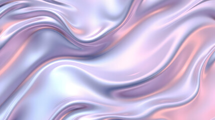 Obraz premium Luxurious swirling background with pearlescent pink and purple silk fabric waves creating an elegant and fluid design