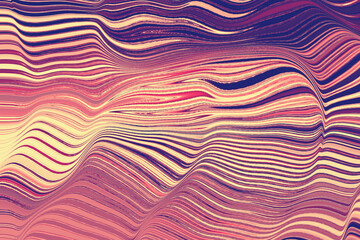 Abstract retro deep purple gradient wave pattern illusions, dynamic bubble wallpaper background. Ideal as wallpaper, banner, Christmas sale brochure design etc.,