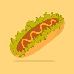 Hot Dog Vector Illustration art
