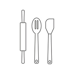 set of kitchen utensils