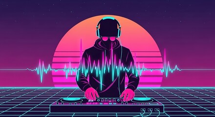 Anonymous Hoodie Creating Electronic Music