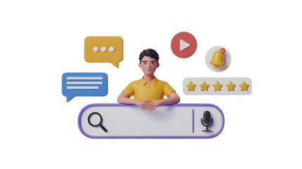 Engage your audience with a vibrant modern search and feedback interface design