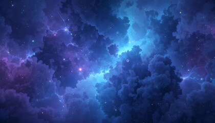 cosmic cloud in space