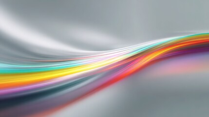 Abstract background for virtual space: colorful light streaks + white horizontal stripes on the floor, creating motion blur and speed atmosphere, vector illustration suitable for tech promotion