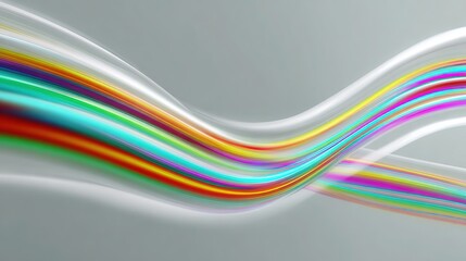 Abstract background for virtual space: colorful light streaks + white horizontal stripes on the floor, creating motion blur and speed atmosphere, vector illustration suitable for tech promotion