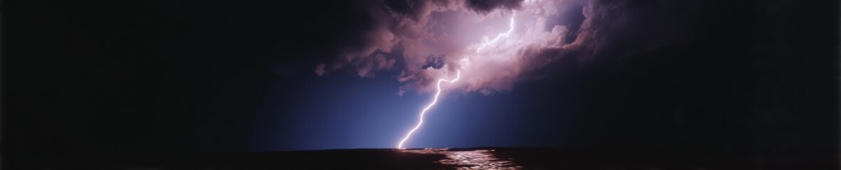 Obraz premium Dramatic Monsoon Lightning Strike Premium Severe Weather Visuals for Climate Risk and Emergency Warning Marketing Content