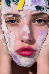 Fototapeta premium Modern Aesthetic Skincare Treatment Professional Close-Up Premium Marketing Content for Health and Beauty