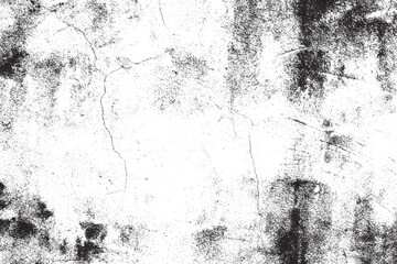 Black White Grunge Distressed Texture, Cracked Concrete Wall Overlay, Urban Industrial Design Background Element