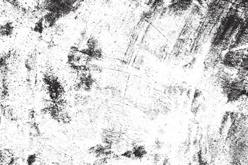 Black and White Grunge Distressed Texture Background, Abstract Vector Overlay