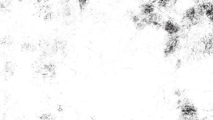 Gritty Black Dust and Scratches Abstract Texture Overlay on White Background