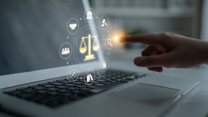 Justice system ensures legal governance and fairness. Justice system protects rights, system...