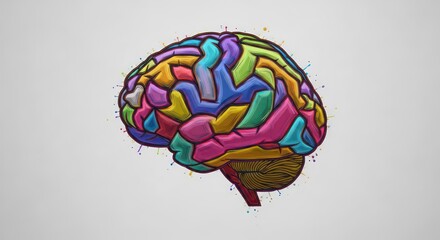 Modern office space with large digital displays showing colorful abstract wave patterns.